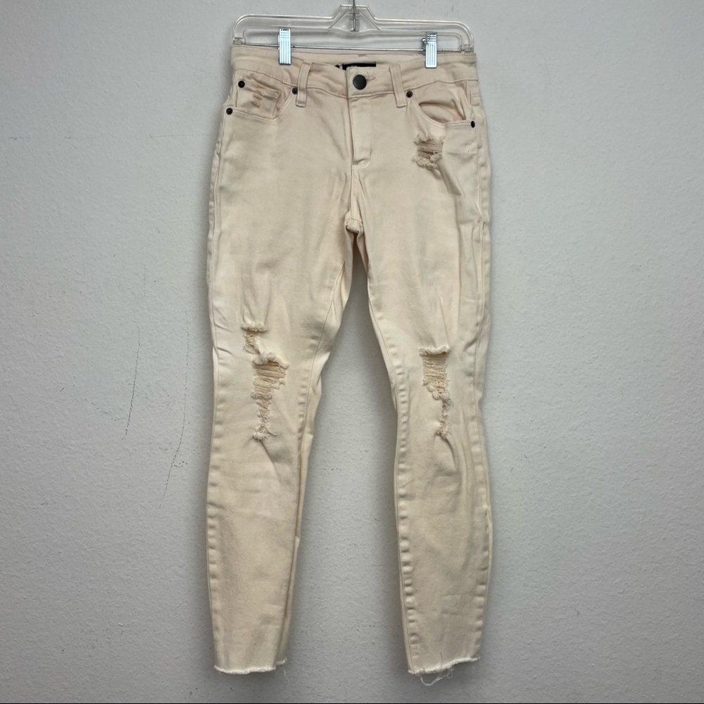 STS Blue Emma Ankle Distressed Skinny Jean Cream